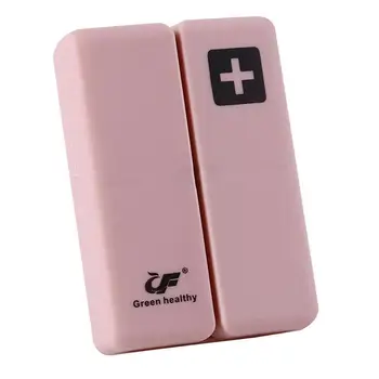 

7 days Weekly Pill Box Magnet Lid Tablet Storage Split Vitamins Pill Box 4 Grids Lids Capsules with colors Case Seven Split S3C9