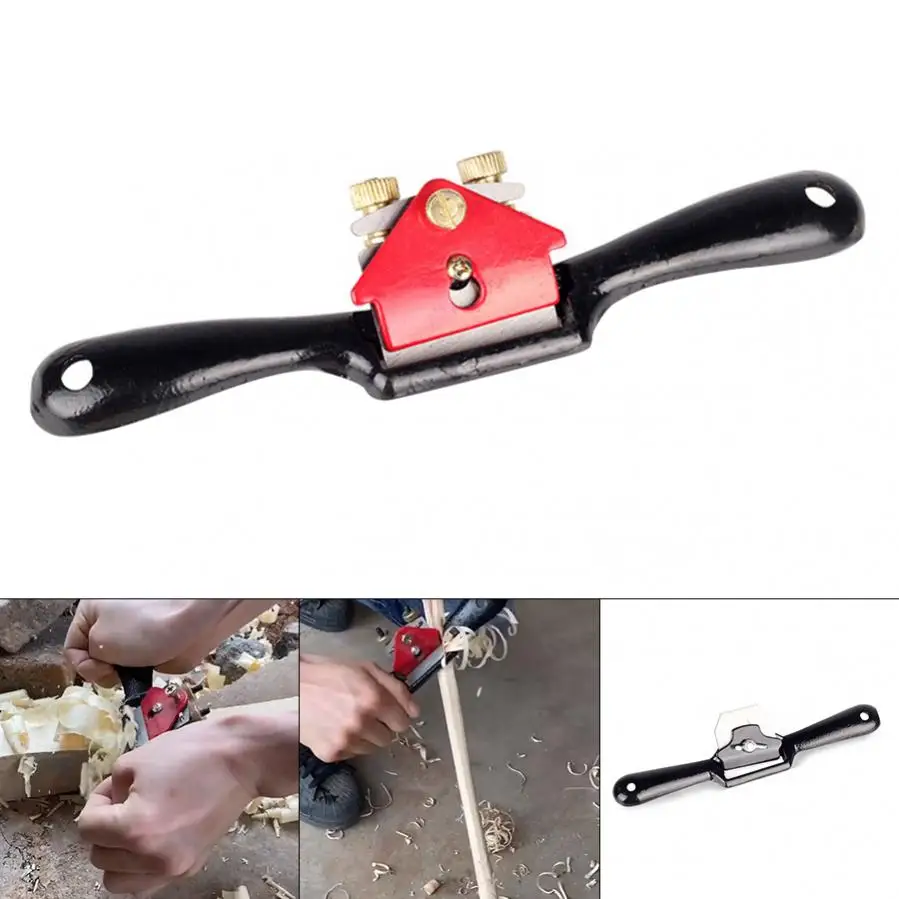 Woodworking Hand Tools Adjustable Hand Plane Spokeshave Woodworking Hand Planer Trimming Tools Wood Cutting Edge Chisel Tool Screw Blade