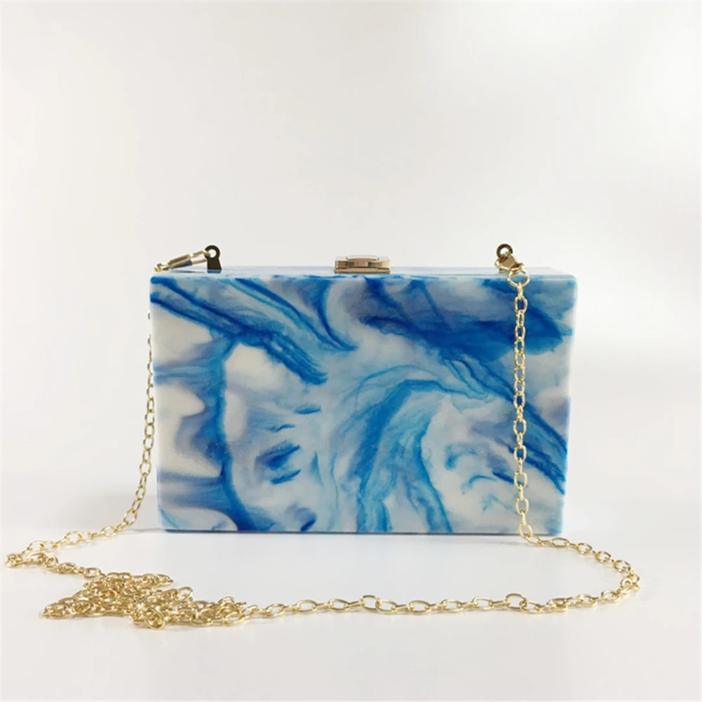 sky blue clutch bag