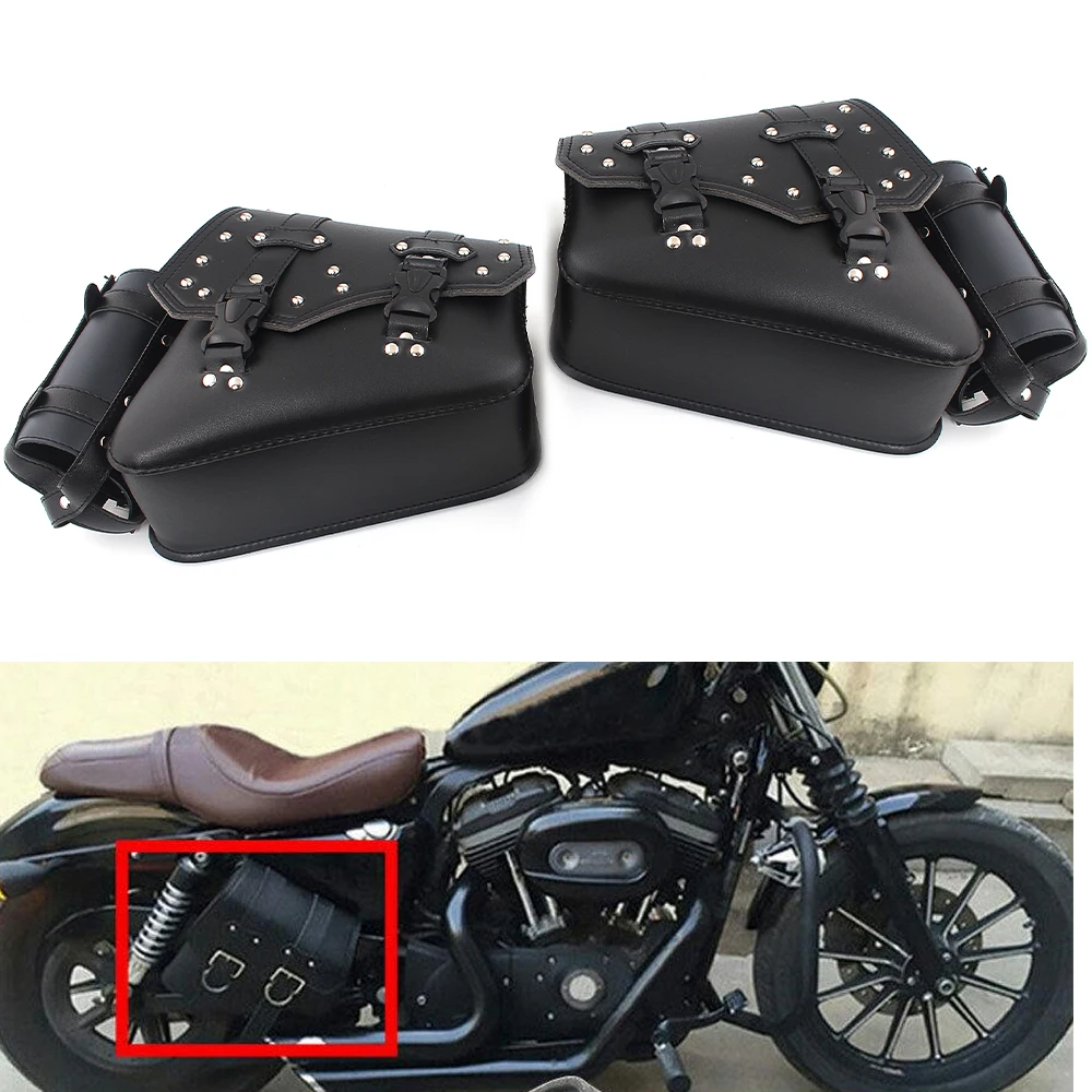 Universal Motorcycle Solo Bag Saddle Bags Tool Storage Drink Holder