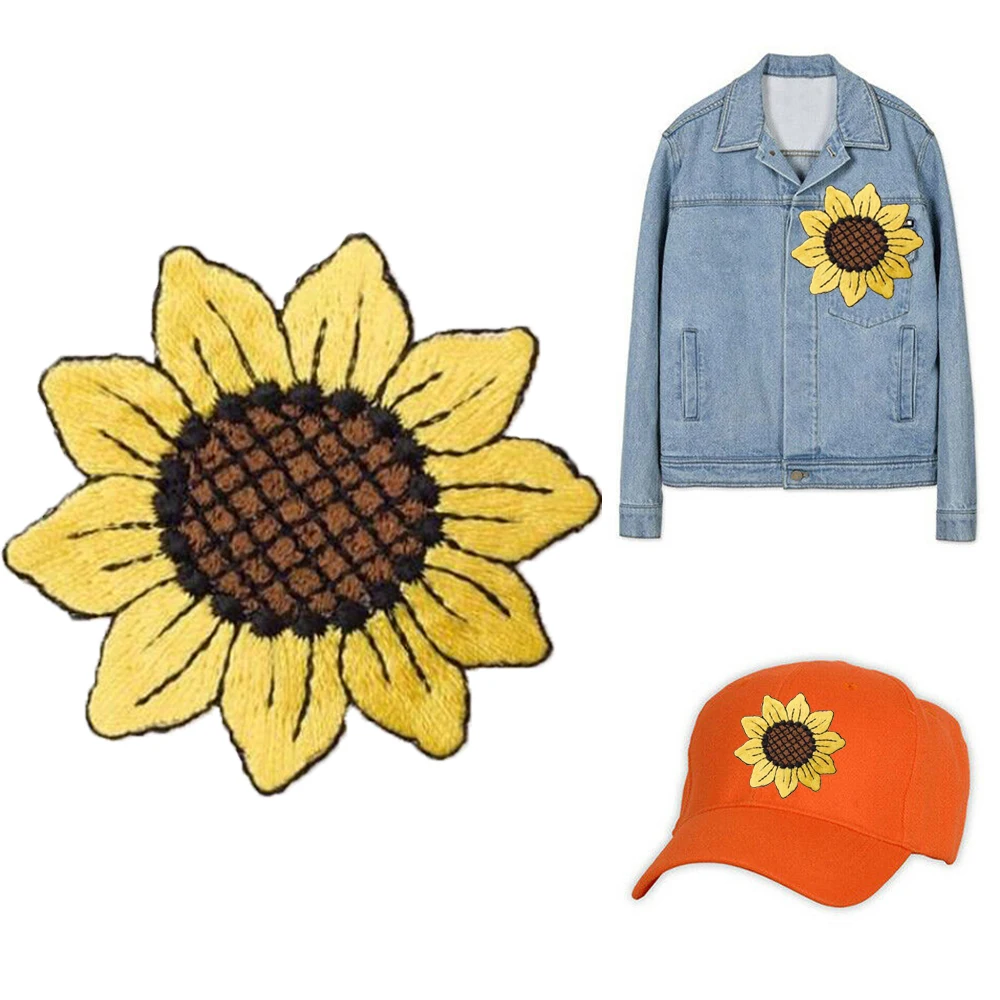 Футболка Девушка вышитая нашивка Подсолнух Stranger Things аппликация утюжок на