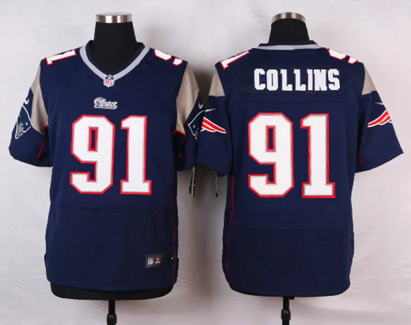 Небесно-голубой Stitiched, New England, Tom Brady, Rob Gronkowski, Julian Edelman, Chandler Jones, Jamie Collins, Danny Amendola Jersey - Цвет: Небесно-голубой