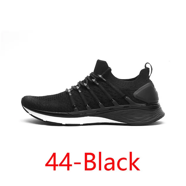 Xiaomi Mijia спортивная обувь 3 кроссовки 3 мужские уличные спортивные Uni-moulding 3D Fishbone замок система Вязание верх мужские кроссовки - Цвет: black 44