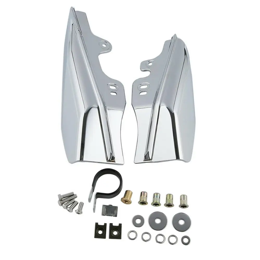 chrome Мотоцикл средней рамы воздушный дефлектор для Harley Touring Electra Glide Road King 01-08 - Цвет: chrome