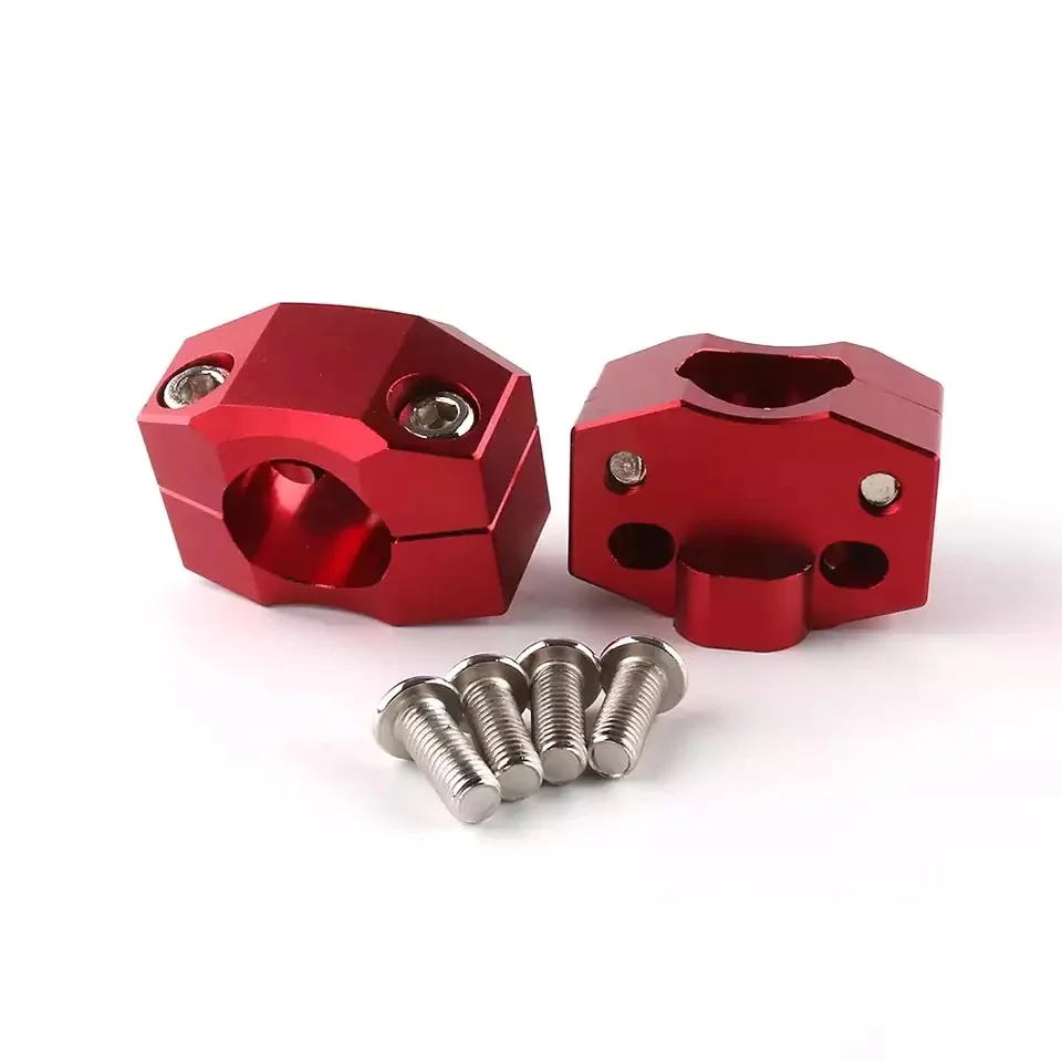 Motorcycle 1 1/8" CNC Aluminum Handlebar Risers 28mm Adjustable Fat Bar