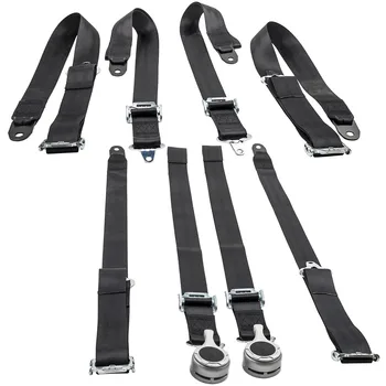 

2 Packs 4-Point Racing For Car Seat Belt Camlock Harness 2" Strap Safety Seat Belt Drift Seatbelt
