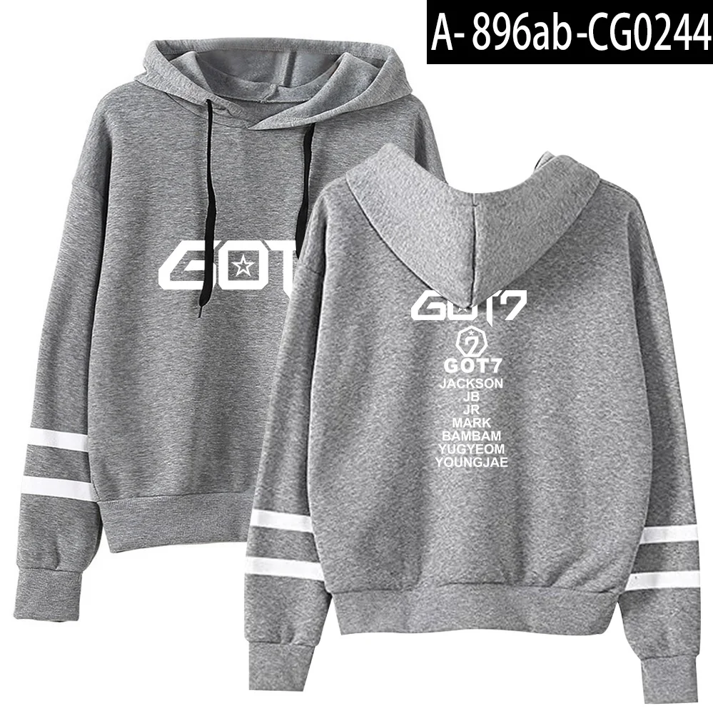 Новинка Kpop GOT7 толстовка с капюшоном женские толстовки с длинными рукавами толстовки модные повседневные осенние и зимние пуловеры S-2XL - Цвет: 2