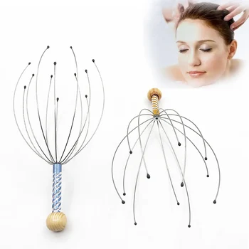 

roller Anti-stress Tens Pain Relief Octopus Head Scalp Neck Stress Release Relax Massager Claw Face Skin Care Lift Tools