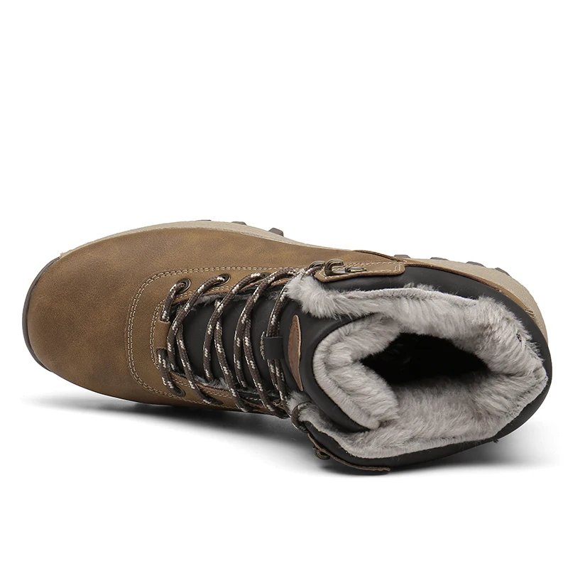 Зимние ботинки; Мужская Уличная хлопковая обувь; теплая плюшевая мужская обувь; нескользящая защитная обувь; военные ботинки; ботильоны; botas hombre