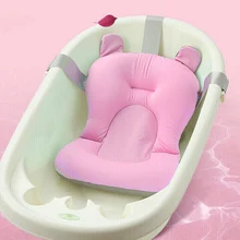 Лидер продаж мультфильм ребенок душ, ванна Non-Slip складная детская ванна с крючками для новорожденных опора для ванной мягкая задняя панель из подушка