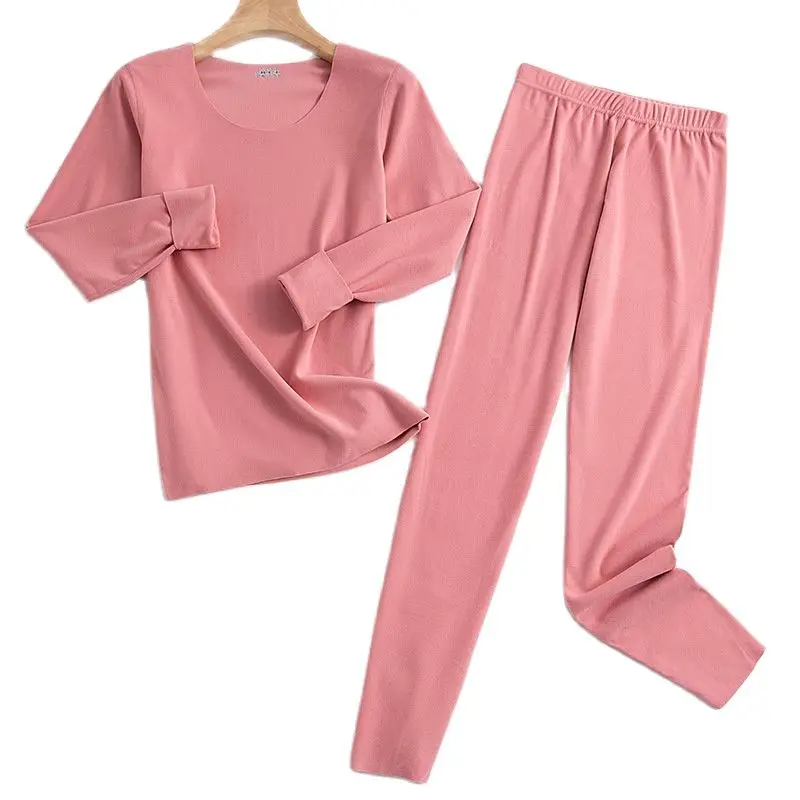 Thin Velvet Winter Thermal Underwear Women Long Johns Set Seamless Warm Female Second Skin O-Neck Bodycon Thermal Clothing