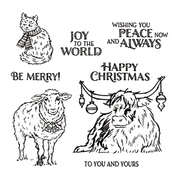 

New 2020 Metal Cutting Dies and Scrapbooking For Paper Making Christmas Sheep Embossing Frame Card Clear Cling Craft Stamps Set