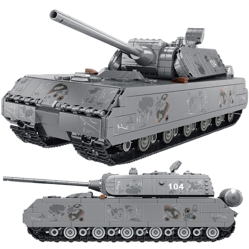 Немецкий танк Panzer VIII Maus строительный блок 2127 шт. военное оружие фигурки танков