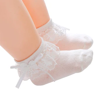 

Infant Baby Girls Ruffle Solid Lace Princess Socks Cotton Soft Toddler Newborn Children Autumn Winter Warm Socks 0-3Y
