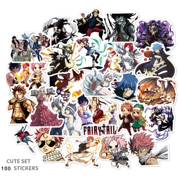 

100Pcs Fairy Tail Anime Stickers Scrapbooking PVC Graffiti Scrapbook Sticker DIY Car Stickers For Laptop Skateboard Suitcase