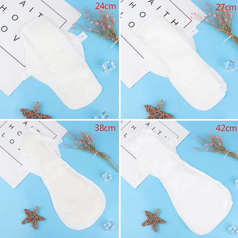 1pcs Reusable Cotton Pads Menstrual Sanitary Panty Liners Hygiene Pads 24/27/38/42cm