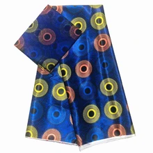 Африканский Шелковый воск с шифоновой тканью Королевский синий африканский атласный воск ткань с шифоновым кружевом 4+ 2 ярдов