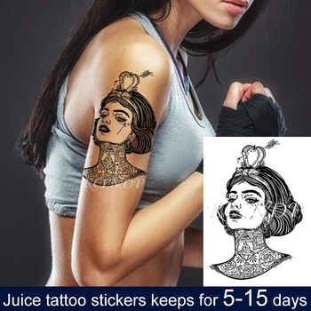 

Waterproof Temporary Juice Ink Tattoo Sticker Greek Myth Girl Apple Rose Diamond Fruit Gel Long Lasting Fake Tatto for Men Women