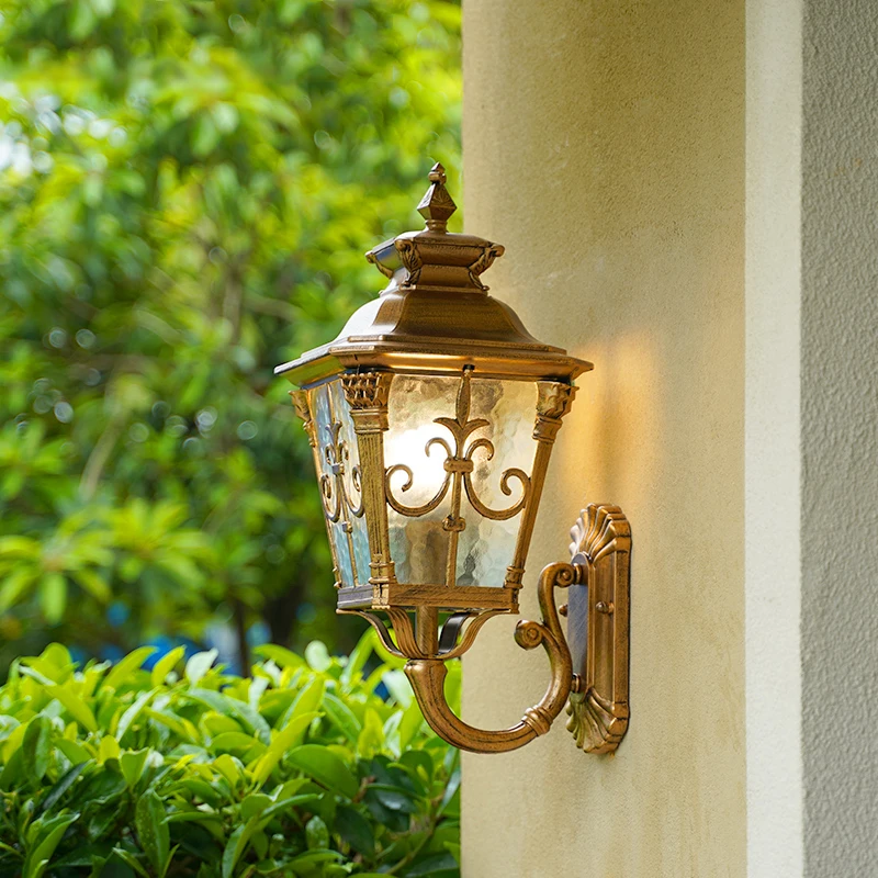 European Retro Outdoor Wall Lamp Waterproof Villa Decoration Landscape Garden Lamp Balcony Corridor Aisle Door Front Wall Lamp