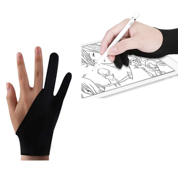 

Two-fingers Artist Anti-touch Glove for Drawing Tablet Right and Left Hand Glove Anti-Fouling for ipad Screen Board