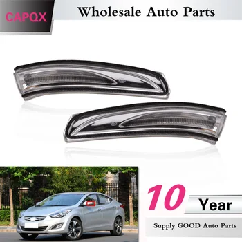 

CAPQX 2PCS For Elantra Veloster Avante MD 2010-2015 Rearview Mirror LED Turn Signal Light rear view mirror turn Lamp 87613 3X000