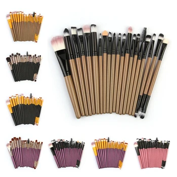 

20Pcs Professional Makeup Brushes Set Wooden Handle Powder Foundation Eyeshadow Make Up BrushesSoft Synthetic Hair Maquiagem