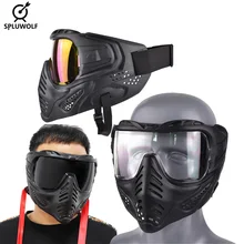 Military Paintball Tactical Mask Full Face For Helmet Airsoft Protection