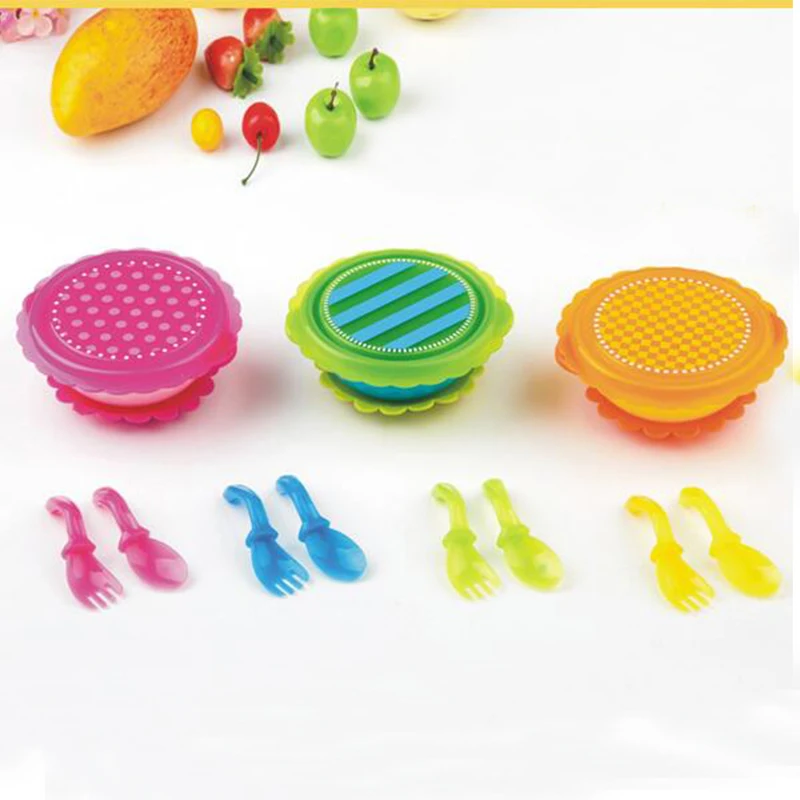 4 пар/компл. Высококачественная полипропиленовая детская ложка посуда набор и