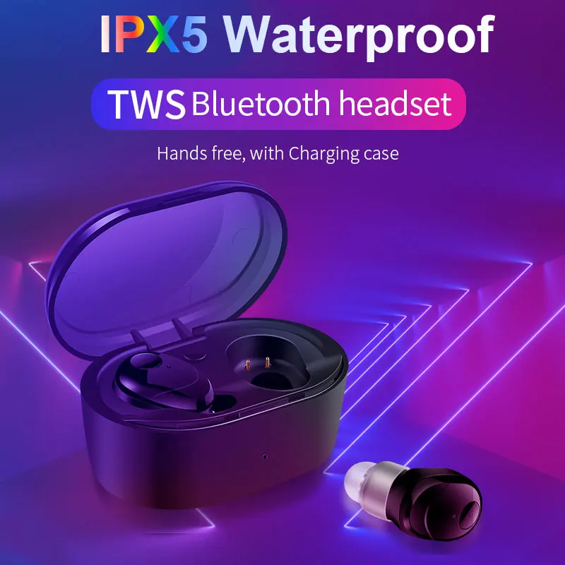 

Earphones Wireless Bluetooth 5.0 TWS Headsets Wireless Hifi Stereo In Ear Bluetooth Earphones Waterproof Sport Earbuds Phone Mic