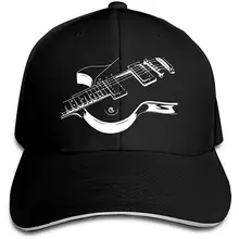 Мужская и женская белая бейсбольная кепка с рисунком гитары, бейсбольная кепка