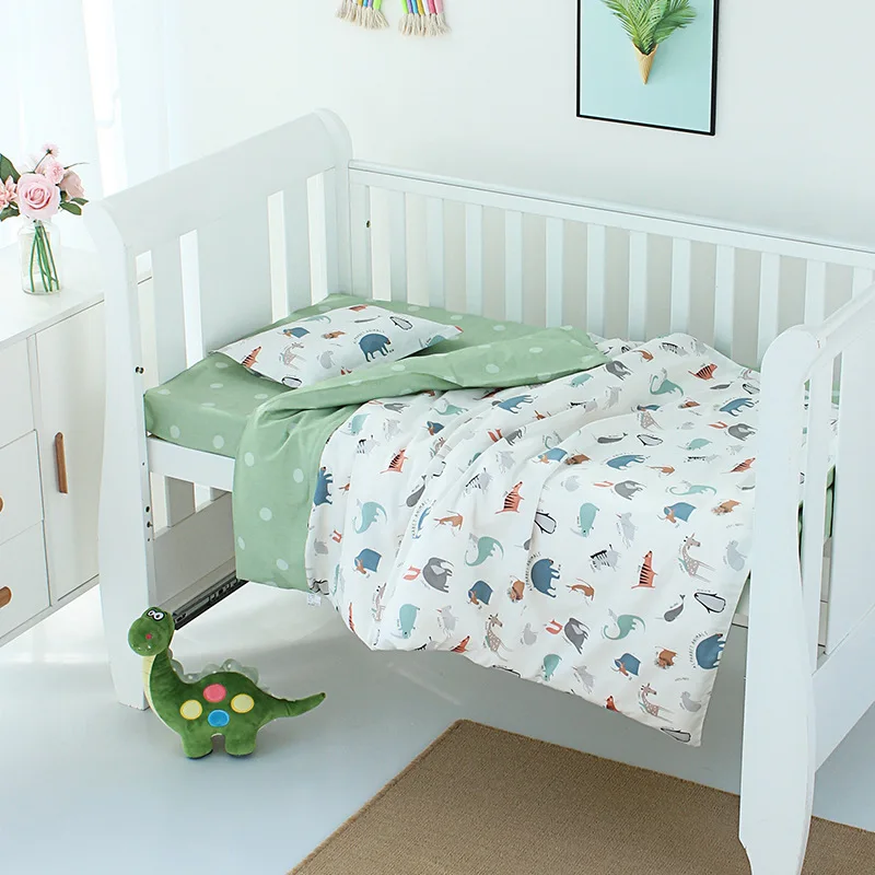 Discount Baby Bedding Quilt-Cover Crib Linen Cartoon Print Cotton 3pcs-Set Pillowcase Can-Be-Customized jYQOMbN5pNm