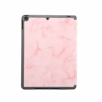 

For New IPad 7th 10.2 inch 2019 Case Fundas Marble PU Leather Tablet Protect Shell With Pencil Slot Holder Smart Stand Cover+pen