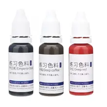 3 цвета чернила для татуажа экстракт растений практика быстрого окрашивания пигмент для татуировки кожи для начинающих 15 мл Краска для татуажа
