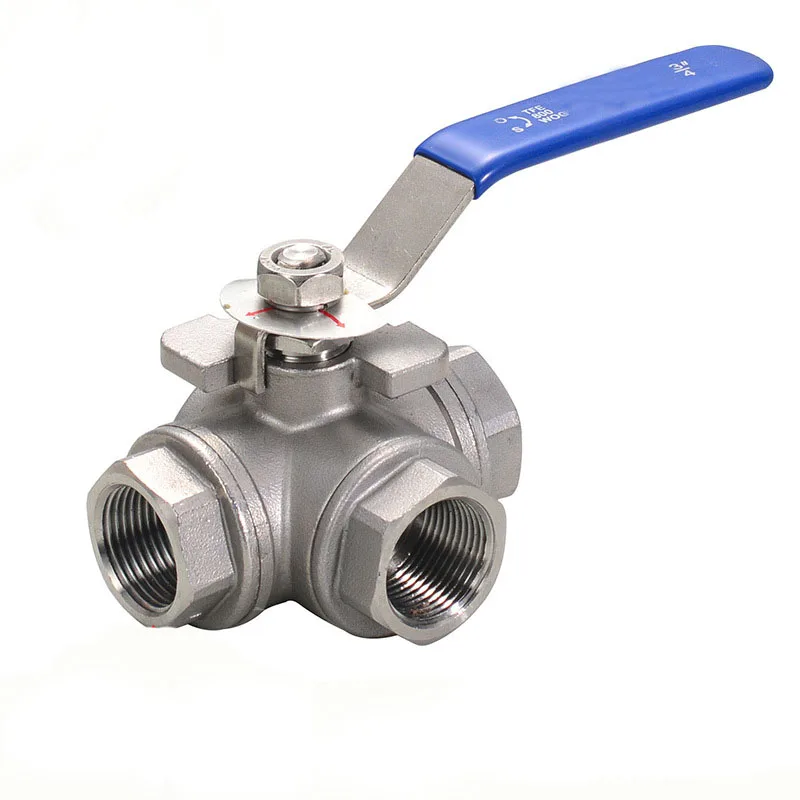 Stainless Steel SS304 Ball Valve Manual Female Thread DN8 DN10 DN15 DN20 DN25 L-type T-flow 3-Way | Обустройство дома