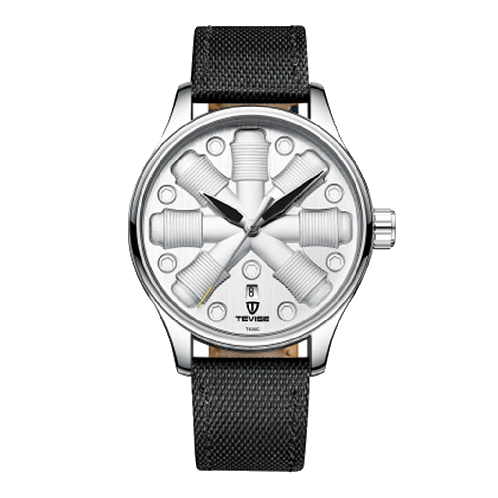 

Men's Waterproof Hand-Wind Movement Wrist Watch Wristwatch Multifunctional