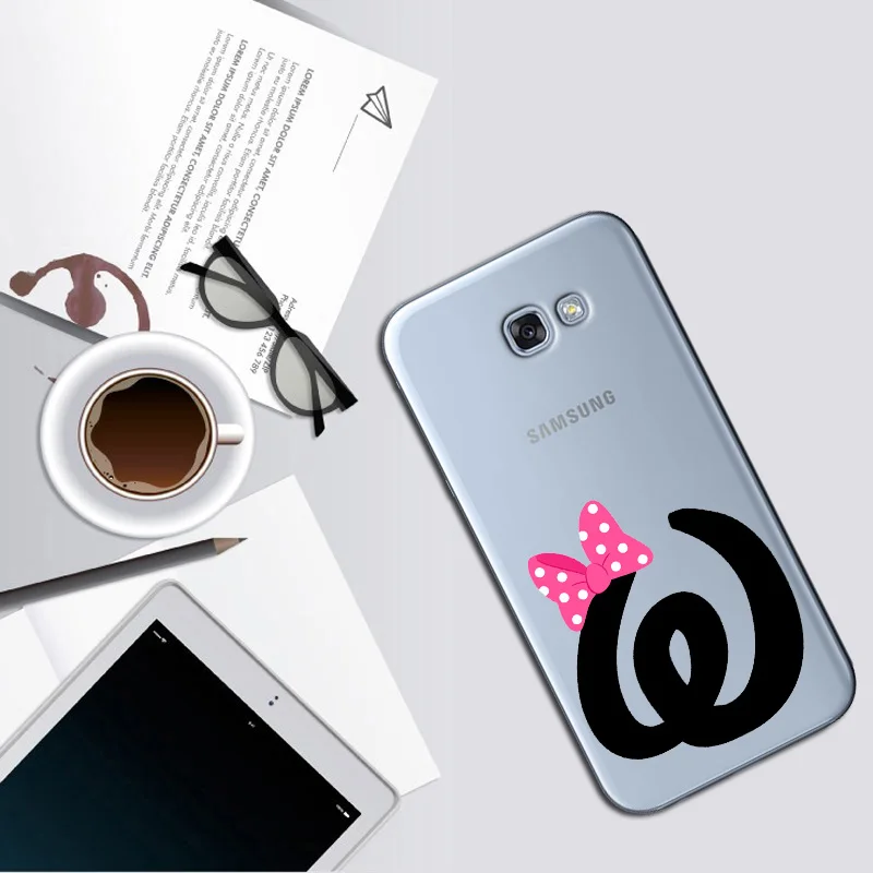 TPU Модный чехол с надписью Monogram s 26 алфавит бант мягкий ТПУ чехол для телефона для samsung S6 S7 EDGE S8 S9 S9 PLUS - Цвет: TPU