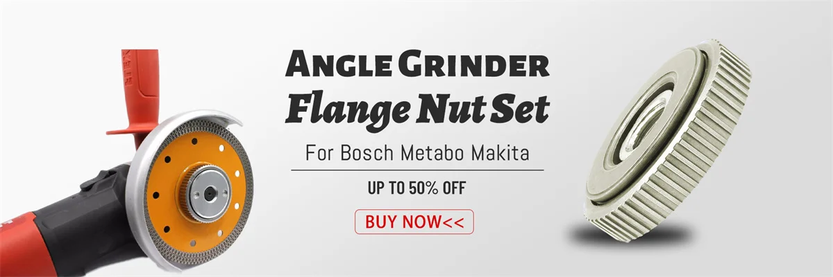 100/125mm Lock Nuts Angle Grinder Inner Outer Flange Nut Kits Angle Grinder Variable Slotting Machine Conversion Head M10 M14