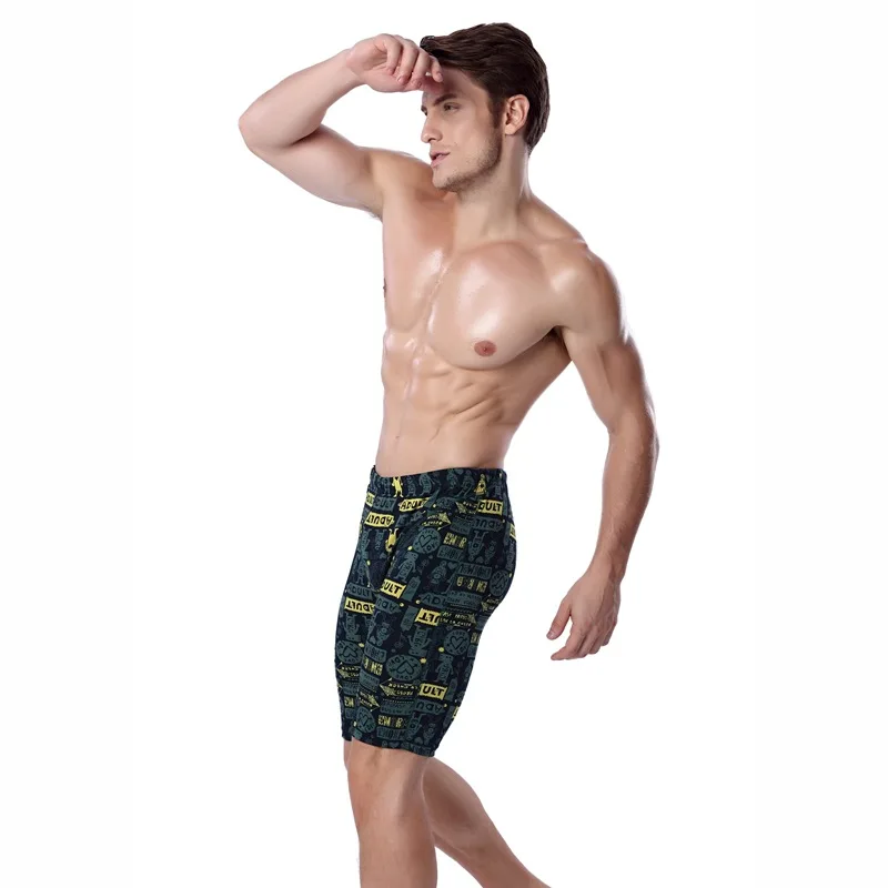 

Profession Quick-Dry Short MEN'S Swimming Trunks Boxer-Style Bathing Suit Plus-sized Long Swimming Trunks