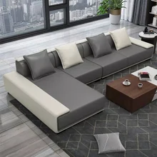 Австралийский новейший дизайн мебель для гостиной квартиры l-образный угловой кожаный диван
