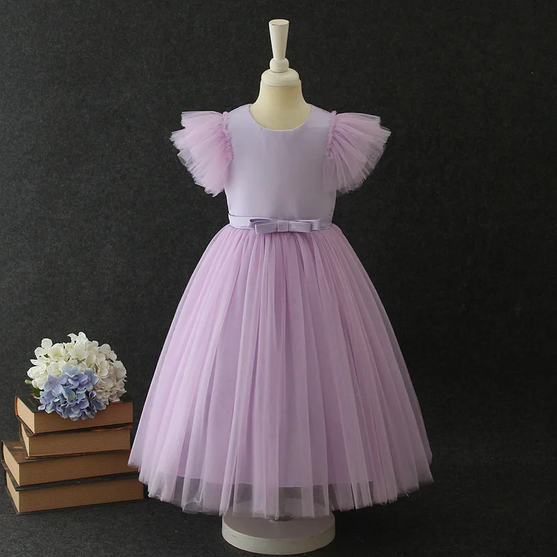 

New Princess Lace Dress Kids Flower Dress For Girls Children Dresses For Wedding Party Ball Gown Girl Formal Dress