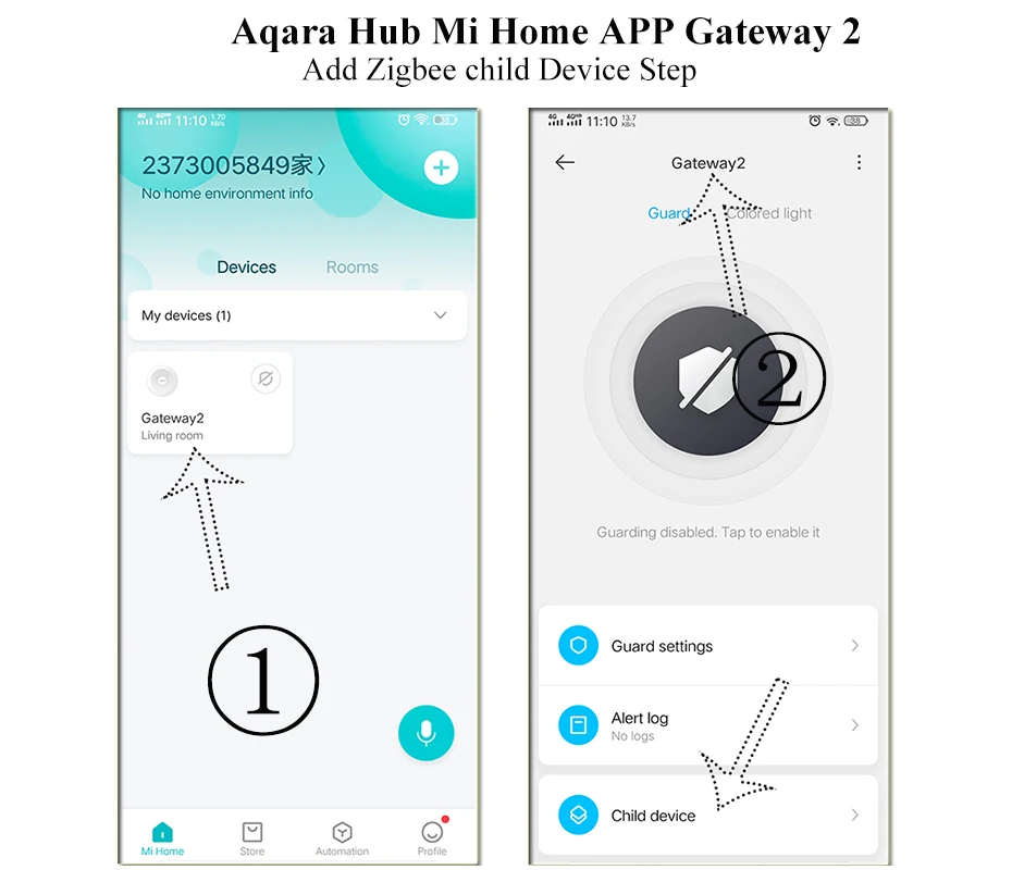 Aqara Hub Mi Home APP gateway 2-S1