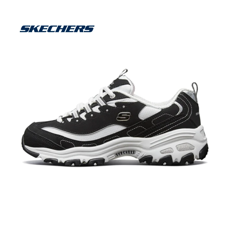 Skechers Shoes Woman Casual Comfortable Platform Chunky Shoes Woman Brand Luxury Walking Shoes Female 11930-BKW