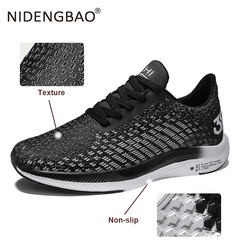 Spring Summer Men Running Shoes Light Weight Lace Up Men Sport Shoes Outdoor Walking Sneakers Men Gym trainers Big Size Footwear