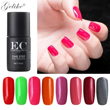 

10ml One Step LED UV Gel Soak Off Long Lasting Gel Polish 3 In 1 Nail Polish Varnish Art Color Gel Matte Top Coat Soak Off