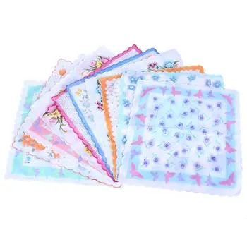 

10 PC Brand New 10 Mixed Lot Cutter Ladies Vintage Cotton Hanky Floral Handkerchief