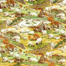 Полярд простой хлопок ткань с Северной Европы пейзаж Луг печати, ручной работы DIY украшения одежды ткань CR-208