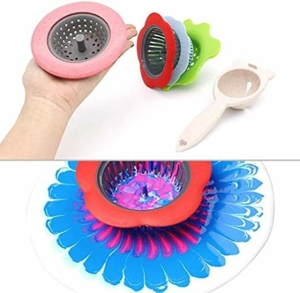 6 Pieces Flower Pour Cup Acrylic Pouring Flower Strainers Pour Painting  Supplies Strainer for DIY Pouring Acrylic Paint - AliExpress