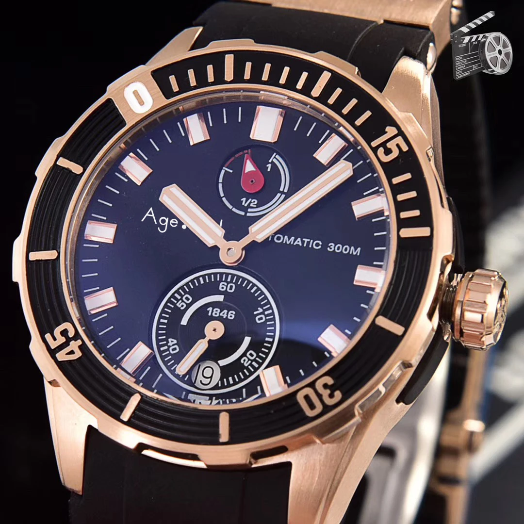 

Luxury Brand New Men Rose Gold Silver Black Blue Automatic Mechanical Stainless Steel Sapphire Diver Chronometer Watch 42mm AAA+