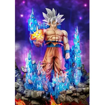 

60CM IN-STOCK Dragon Ball Super saiyan 4 sonGoku gk resin statue contain led light figure for Collection A94
