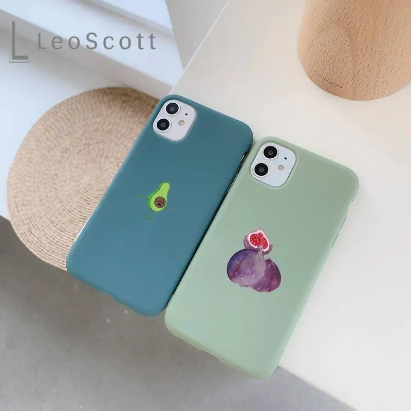 

Cartoon fruit Simplicity Art aesthetics Phone Case Candy Color for iPhone 6 7 8 11 12 s mini pro X XS XR MAX Plus